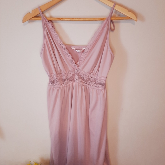 La Vie en Rose babydoll pink skip dress with lace - Picture 3 of 7